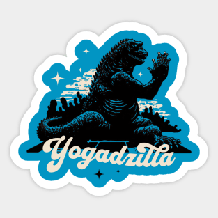 Yogadzilla - Godzilla doing Yoga Sticker